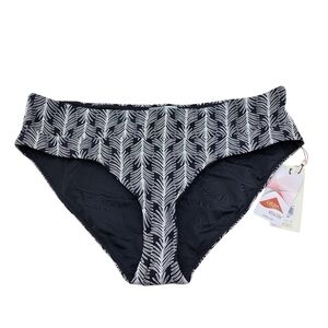Calia Women's Mid Rise Wide Banded Bikini Bottom - XL